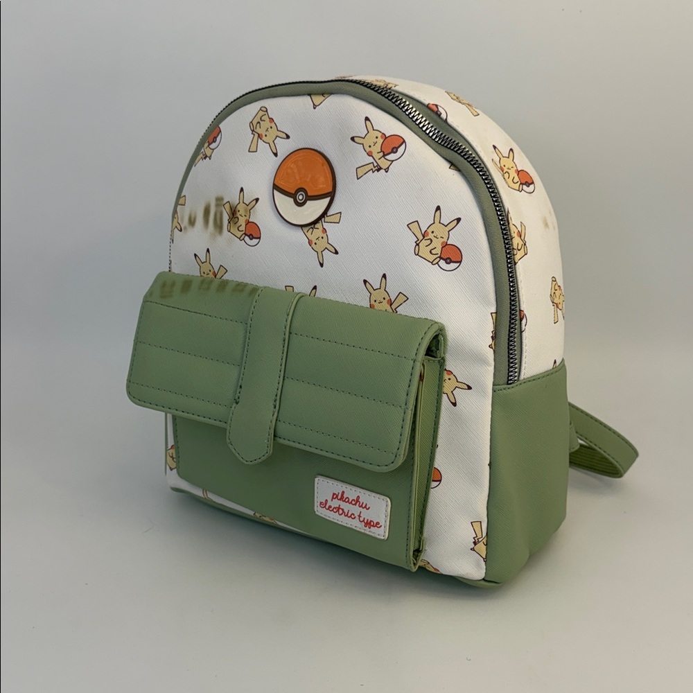 Pokemon Pikachu Kids Backpack - Green and White